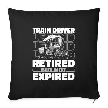 Train driver Pensioner - Sofa pillowcase 17,3'' x 17,3'' (45 x 45 cm) - black - Front