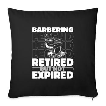 Barber Barbershop in retirement - Sofa pillowcase 17,3'' x 17,3'' (45 x 45 cm) - black - Front