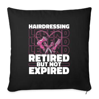 Coiffeur à la retraite - Housse de coussin décorative 45 x 45 cm - noir - Devant