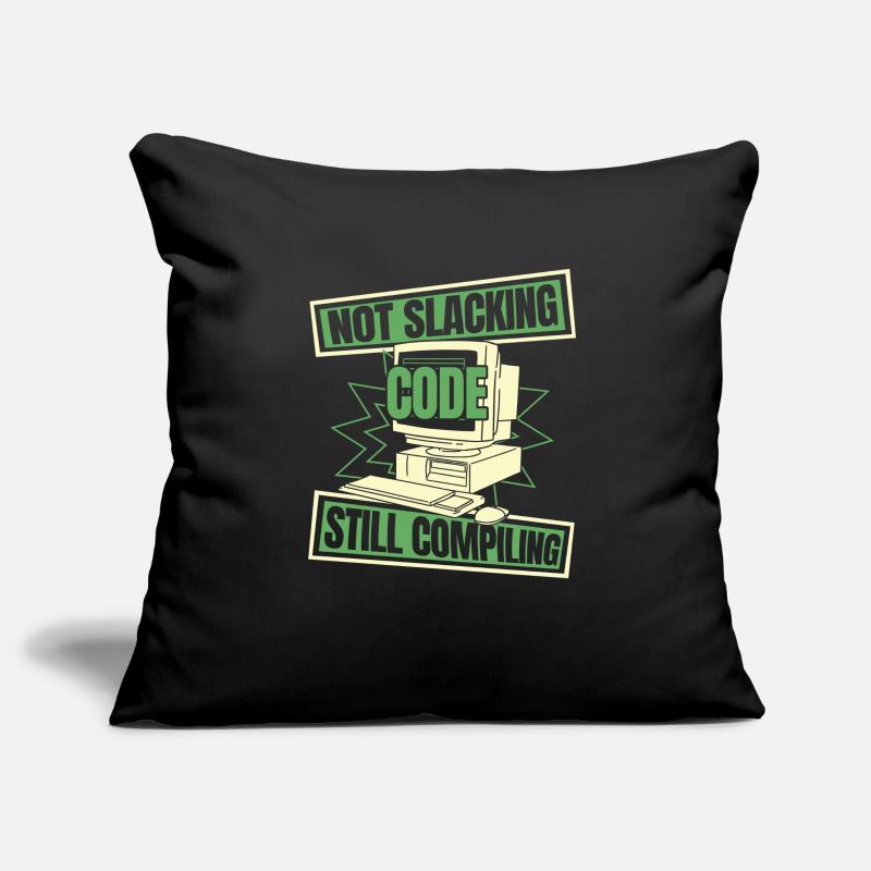 Développeur Coder Programmeur Slacken Housse de coussin décorative 45 x 45 cm