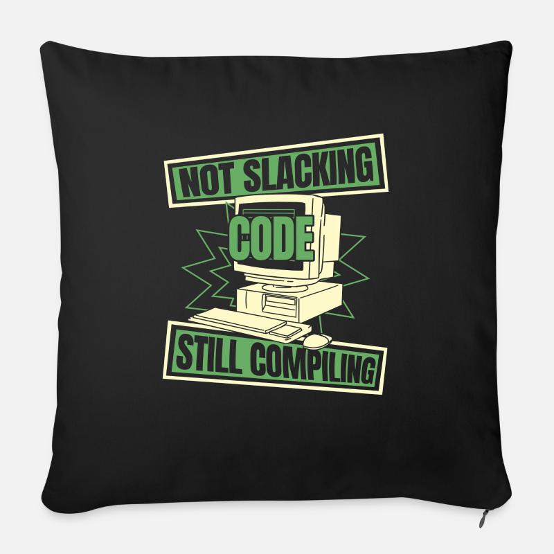 Developer Coder Programmer Slacken - Sofa pillowcase 17,3'' x 17,3'' (45 x 45 cm) - black