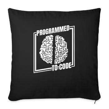 Développeur Coder Programmeur Drôle - Housse de coussin décorative 45 x 45 cm - noir - Devant