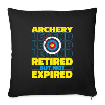 Archery Archery Archer Pensioners - Sofa pillowcase 17,3'' x 17,3'' (45 x 45 cm) - black - Front