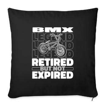 Bmx Bmx Biker Pensioner - Sofa pillowcase 17,3'' x 17,3'' (45 x 45 cm) - black - Front