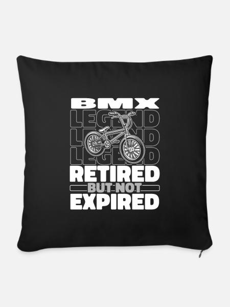 Bmx Bmx Biker Rentner - Sofakissenbezug 45 x 45 cm - Schwarz
