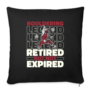 Bloc Bloc à la retraite - Housse de coussin décorative 45 x 45 cm - noir - Devant