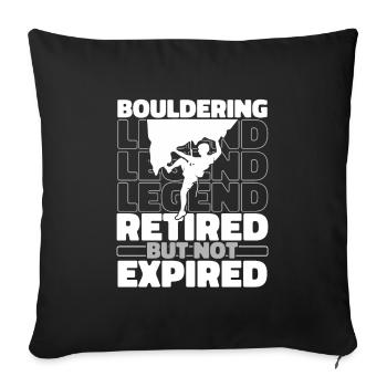 Bloc Bloc à la retraite - Housse de coussin décorative 45 x 45 cm - noir - Devant