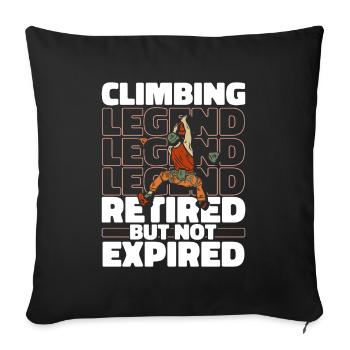 Escalade des grimpeurs à la retraite - Housse de coussin décorative 45 x 45 cm - noir - Devant