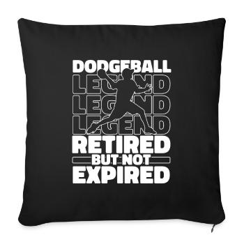 Ballon chasseur à la retraite - Housse de coussin décorative 45 x 45 cm - noir - Devant