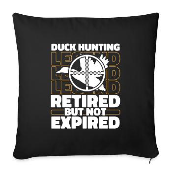 Ente Jagd Entenjagd Rentner - Sofakissenbezug 45 x 45 cm - Schwarz - Vorne