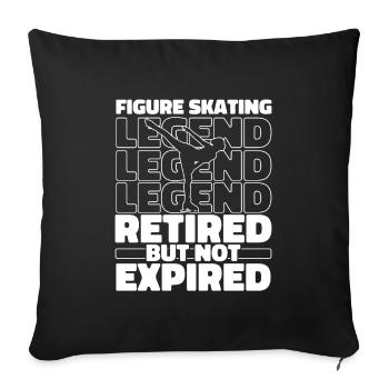 Figure skating Figure skater Retired - Sofa pillowcase 17,3'' x 17,3'' (45 x 45 cm) - black - Front