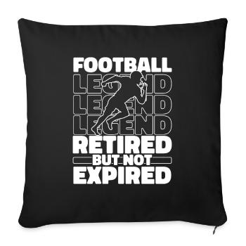 Retired American Football - Sofa pillowcase 17,3'' x 17,3'' (45 x 45 cm) - black - Front