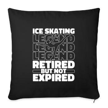 Ice skating in retirement - Sofa pillowcase 17,3'' x 17,3'' (45 x 45 cm) - black - Front