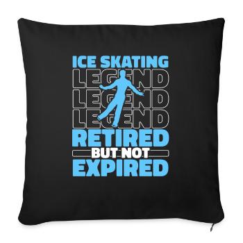 Ice skating pensioners - Sofa pillowcase 17,3'' x 17,3'' (45 x 45 cm) - black - Front