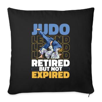 Retraités Judoka - Housse de coussin décorative 45 x 45 cm - noir - Devant