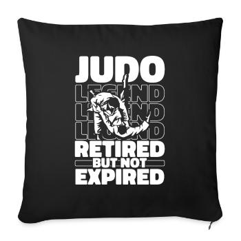 Retired Judoka - Sofa pillowcase 17,3'' x 17,3'' (45 x 45 cm) - black - Front