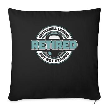 Retired kettlebell - Sofa pillowcase 17,3'' x 17,3'' (45 x 45 cm) - black - Front