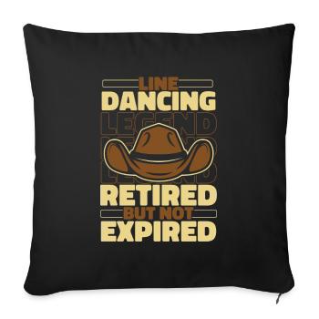 Line Dancing in retirement - Sofa pillowcase 17,3'' x 17,3'' (45 x 45 cm) - black - Front