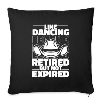 Line Dancing in retirement - Sofa pillowcase 17,3'' x 17,3'' (45 x 45 cm) - black - Front