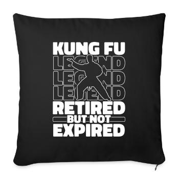 Retired Kung Fu - Sofa pillowcase 17,3'' x 17,3'' (45 x 45 cm) - black - Front