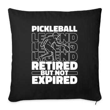 Pickleball Im Ruhestand - Sofakissenbezug 45 x 45 cm - Schwarz - Vorne