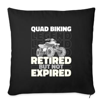 Quad Bike Retiré - Housse de coussin décorative 45 x 45 cm - noir - Devant