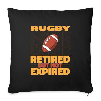 Retired rugby - Sofa pillowcase 17,3'' x 17,3'' (45 x 45 cm) - black - Front