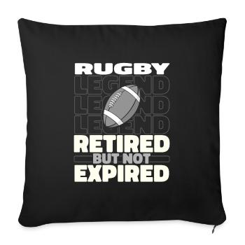 Rugby à la retraite - Housse de coussin décorative 45 x 45 cm - noir - Devant