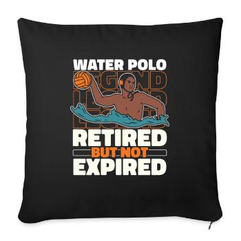 Water polo water polo player in retirement - Sofa pillowcase 17,3'' x 17,3'' (45 x 45 cm) - black - Front