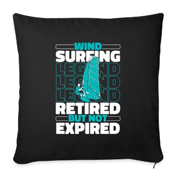 Windsurfing Retired Windsurfers - Sofa pillowcase 17,3'' x 17,3'' (45 x 45 cm) - black - Front