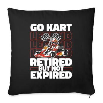 Go Kart Karting Retired Kart Drivers - Sofa pillowcase 17,3'' x 17,3'' (45 x 45 cm) - black - Front