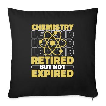 Chimie Chimiste Retraité - Housse de coussin décorative 45 x 45 cm - noir - Devant