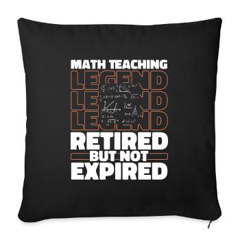 Retraité Math Mathématiques - Housse de coussin décorative 45 x 45 cm - noir - Devant