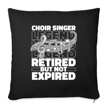 Choristes à la retraite - Housse de coussin décorative 45 x 45 cm - noir - Devant