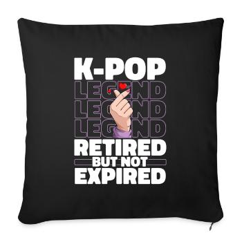 K Pop Kpop Korean Pop Retraité - Housse de coussin décorative 45 x 45 cm - noir - Devant