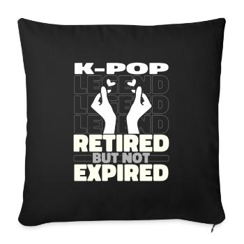 K Pop Kpop Korean Pop Retraité - Housse de coussin décorative 45 x 45 cm - noir - Devant
