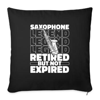 Saxophone Saxophone Retiré - Housse de coussin décorative 45 x 45 cm - noir - Devant