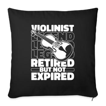 Violon Violon Retiré - Housse de coussin décorative 45 x 45 cm - noir - Devant