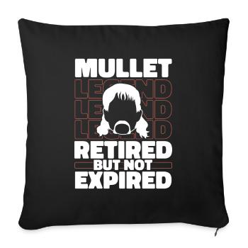 Vokuhila Retraité - Housse de coussin décorative 45 x 45 cm - noir - Devant