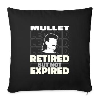 Retired Vokuhila - Sofa pillowcase 17,3'' x 17,3'' (45 x 45 cm) - black - Front