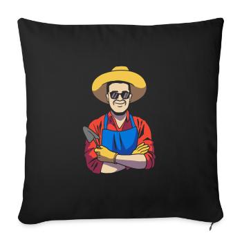 Jardinier amateur Jardinier - Housse de coussin décorative 45 x 45 cm - noir - Devant