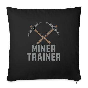 Ingénieur Ingénieur Minier - Housse de coussin décorative 45 x 45 cm - noir - Devant