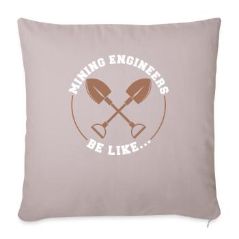 Engineer Shovel Mining Engineer - Sofa pillowcase 17,3'' x 17,3'' (45 x 45 cm) - light taupe - Front