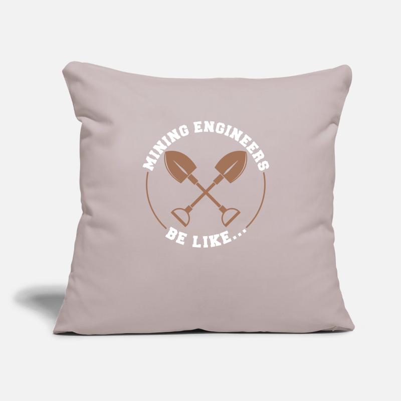 Engineer Shovel Mining Engineer Sofa pillowcase 17,3'' x 17,3'' (45 x 45 cm)