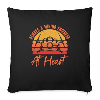 Engineer Mining Engineer - Sofa pillowcase 17,3'' x 17,3'' (45 x 45 cm) - black - Front