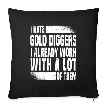 Ingénieur Witzig Ingénieur des mines - Housse de coussin décorative 45 x 45 cm - noir - Devant