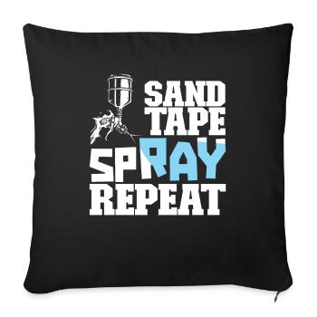 Painter varnisher spraying - Sofa pillowcase 17,3'' x 17,3'' (45 x 45 cm) - black - Front