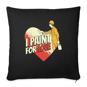 Painter Varnisher - Sofa pillowcase 17,3'' x 17,3'' (45 x 45 cm) - black - Front