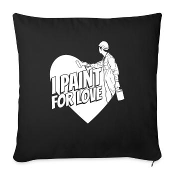 Painter Varnisher - Sofa pillowcase 17,3'' x 17,3'' (45 x 45 cm) - black - Front