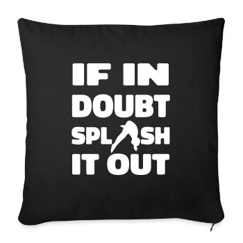 Diving Diver spraying - Sofa pillowcase 17,3'' x 17,3'' (45 x 45 cm) - black - Front